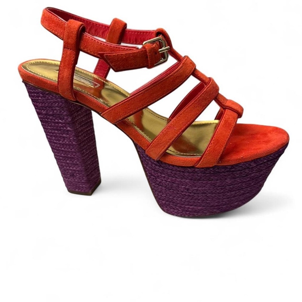 Report Signature Red Platform Sandals - Picture 4 of 6